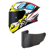 Capacete Kyt Tt Course Bomb 98 Branco Mais Viseira Fumê