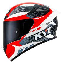 Capacete Kyt Tt-Course Gear - Preto/Vermelho - 60 (G)