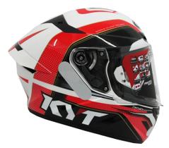 Capacete Kyt Tt Course Grand Prix Azul Vermelho