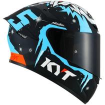 Capacete KYT TT Course Masia Winter Test Preto/ Azul
