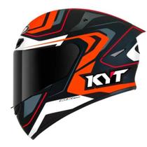 Capacete KYT TT Course Overtech - Black/Orange - 62 (XL) - Preto/Laranja