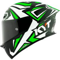 Capacete KYT TT Revo Alex Lowes 2024 Preto Branco e Verde