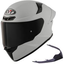 Capacete KYT TT Revo Asp Cinza Spoiler Moto Brasil Capacete KYT TT Revo Asp Cinza Spoiler Moto Brasil