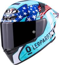 Capacete KYT TT Revo Leopard Américas Azul Tamanho:60
