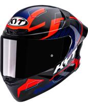 Capacete KYT TT Revo Speeding Preto Azul e Vermelho Tamanho:58