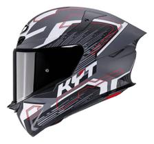 Capacete KYT TT Revo Speeding Preto e Cinza Tamanho:62 Capacete KYT TT Revo Speeding Preto e Cinza Tamanho:62
