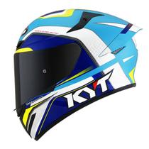 Capacete kyt ttcourse grand prix white/blue