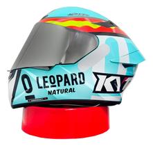 Capacete Kyt Ttcourse Leopard Replica Spaniard Viseira Prata