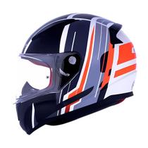 Capacete l2s ff353 rapid flag black cinza e laranja
