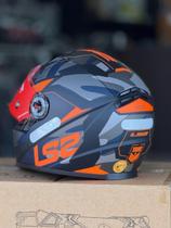 Capacete Lançamento Ls2 Tank LARANJA -