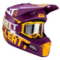 Capacete Leatt Moto 3.5 Com Óculos