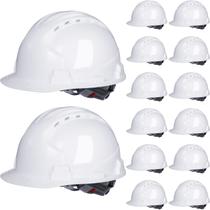 Capacete Leumoi 14 unidades ABS Ajustável com Catraca Ventilado Branco