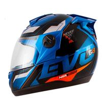 Capacete Liberty Evolution 788 G8 Evo Azul Laranja Tamanho 56 CAP-717AZLR - Pro Tork