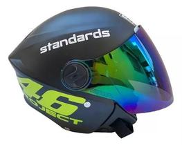 Capacete Liberty New 3 Personalizado Project 46 Vr Camaleão Capacete Liberty New 3 Personalizado Project 46 Vr Camaleão
