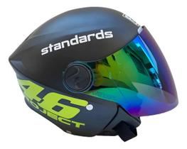Capacete Liberty New 3 Personalizado Project 46 Vr Camaleão Capacete Liberty New 3 Personalizado Project 46 Vr Camaleão