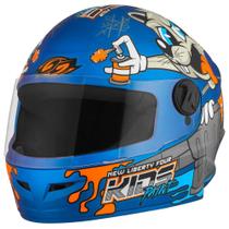 Capacete liberty paint kids azul fosco