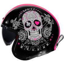 Capacete LS2 Aberto OF599 Pinky Muerte