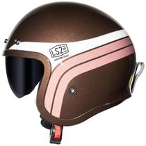 Capacete LS2 Aberto OF599 Sunrise Marrom/Branco Capacete LS2 Aberto OF599 Sunrise Marrom/Branco