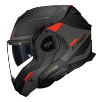 Capacete ls2 advant x ff901 oblivion titanium escamoteável robocope