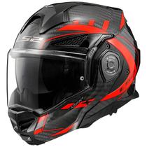 Capacete ls2 AdvantX FF901 Carbon Future Vermelho Robocop