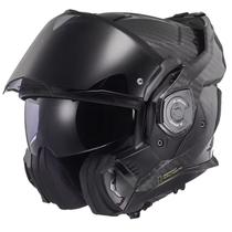 Capacete Ls2 AdvantX FF901 Carbon Preto Escamoteável Robocop