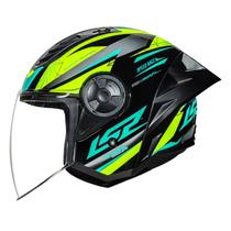 Capacete Ls2 Airflow Ii Draze Of616 Viseira Aberta Verde Preto Amarelo
