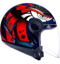 Capacete Ls2 Airflow Of562 Tribal - Azul/laranja