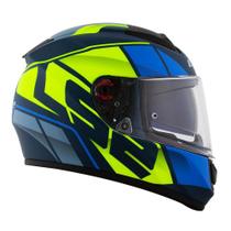 Capacete Ls2 Cap Vector Ff397 Ft2 Matte Blu/Hv Yellow 60/L