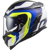 Capacete LS2 Challenger FF327 Galactic Branco/Amar/Azul T60