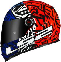 Capacete Ls2 Classic Memphis Ff358 Azul E Laranja Capacete Ls2 Classic Memphis Ff358 Azul E Laranja