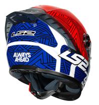 Capacete ls2 classic pro tiempo branco vermelho azul lançamento masculino feminino