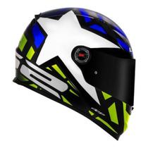 Capacete LS2 FF 358 Starwar Blue/Flo Yellon