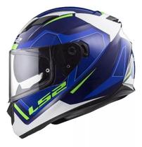 Capacete Ls2 Ff320 Stream Edge Azul E Branco 56