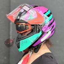 Capacete LS2 FF320 Stream Exo Black Blue Pink