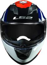 Capacete LS2 Ff320 Stream Exo Branco Azul Vermelho