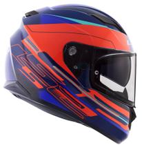 Capacete LS2 FF320 Stream Ixel Azul Laranja