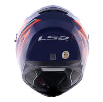 Capacete LS2 FF320 Stream Ixel Azul Laranja