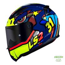 Capacete ls2 ff353 khan ama/az/bco t-62 Capacete ls2 ff353 khan ama/az/bco t-62