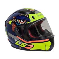 Capacete LS2 FF353 Khan Amarelo Azul