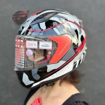 Capacete LS2 FF353 Rapid Bravado Grey Camo Red