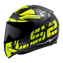 Capacete LS2 FF353 Rapid Cromo Cinza e Amarelo Fosco Masculino e Feminino