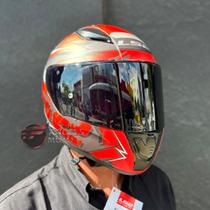 Capacete LS2 FF353 Rapid Cromo Mat Blk Red Capacete LS2 FF353 Rapid Cromo Mat Blk Red