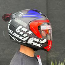 Capacete LS2 FF353 Rapid CromoMatte Black Red Blue