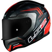 Capacete LS2 FF353 Rapid Doom Fosco Preto Vermelho