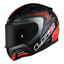 Capacete ls2 ff353 rapid doom matt black red preto vermelho fosco