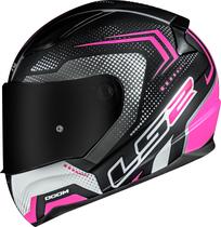 Capacete Ls2 Ff353 Rapid Doom Preto Fosco E Rosa