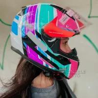 Capacete LS2 FF353 Rapid Flag Neon Fucsia