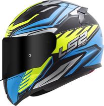Capacete Ls2 Ff353 Rapid Gale Matte Preto Azul E Amarelo