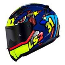 Capacete Ls2 FF353 Rapid Khan Amarelo/Azul N,62