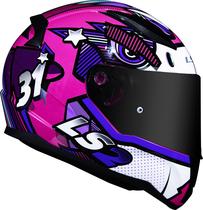 Capacete Ls2 Ff353 Rapid Khan Rosa Branco E Roxo